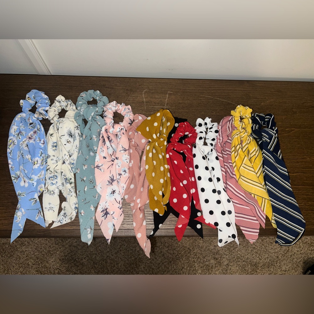 12 Pack of Scrunchies with Ribbons